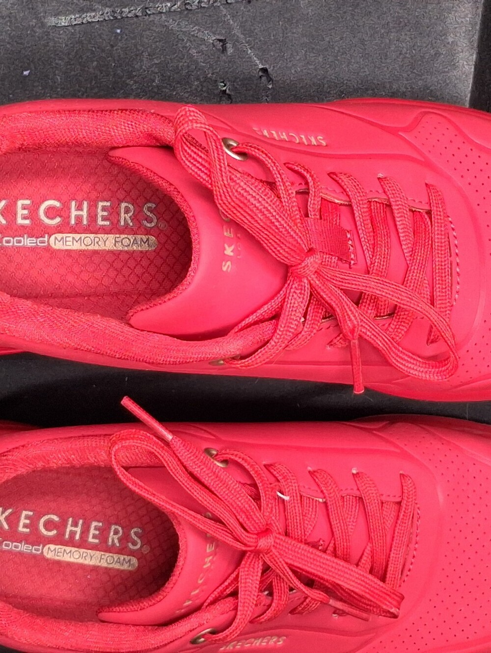 Skechers Women’s Red Athletic Platform Sneakers. Size 8.5 - Picture 10 of 16